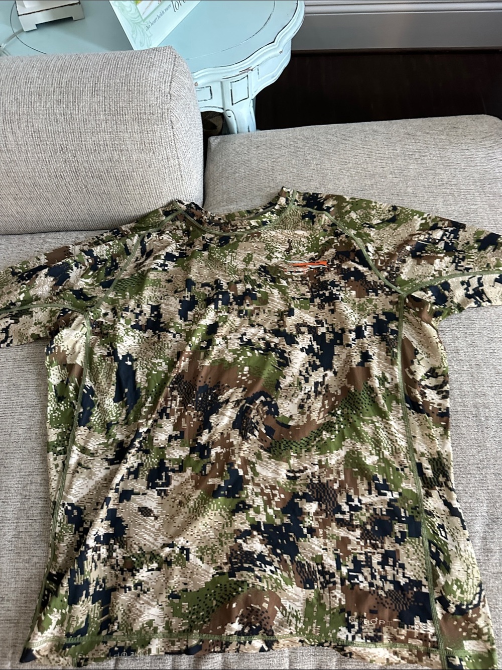 Men's Camo Short-Sleeve Performance Shirt - Green/Brown